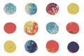 Set of colored circles. Bright vector illustration Royalty Free Stock Photo